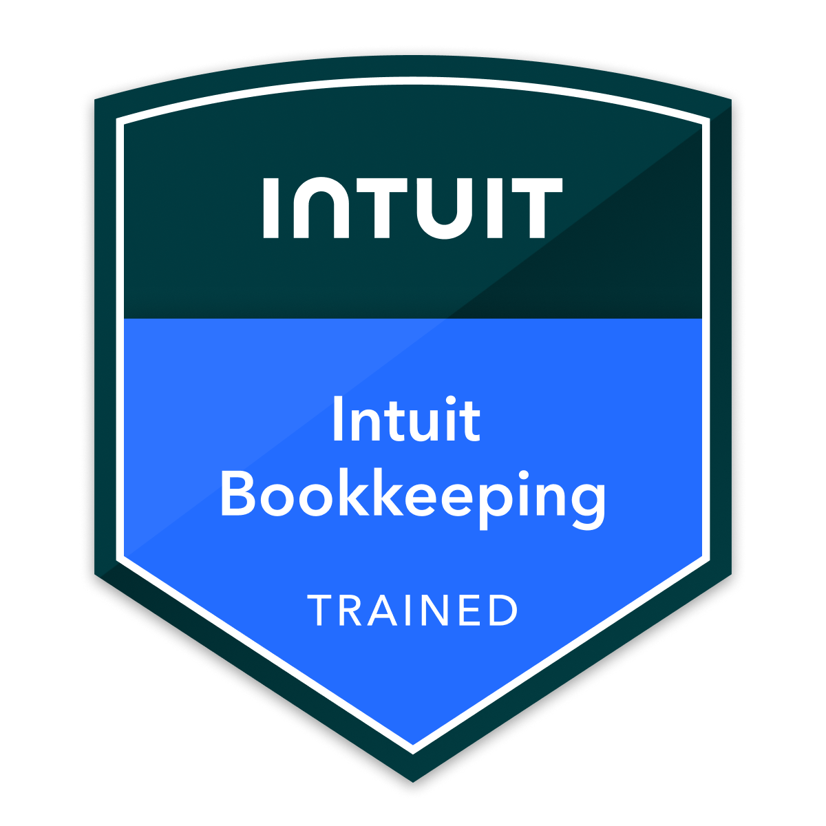 Intuit Bookkeeping Certification badge issued by Intuit
